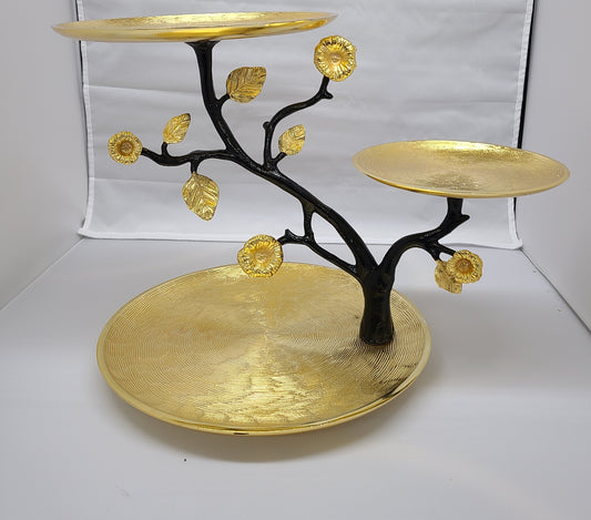 Gold and black branch riser