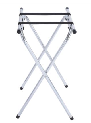 Chrome Folding Tray Stand 31"