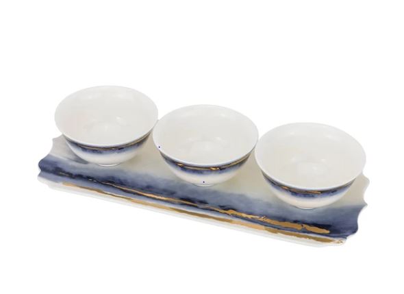 Blue Marble Trio Dish