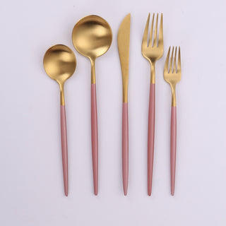 Pink & Gold Flatware