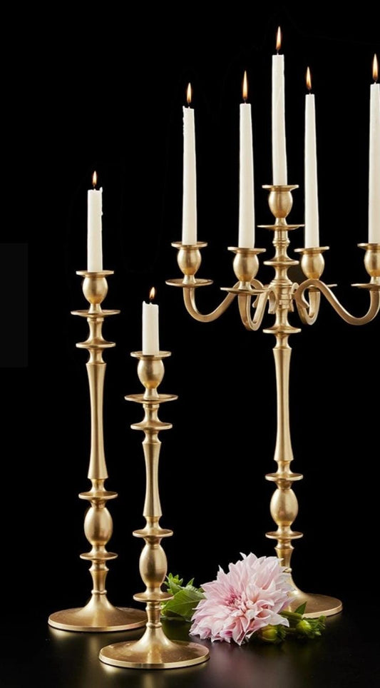 Gold Brass Candlestick