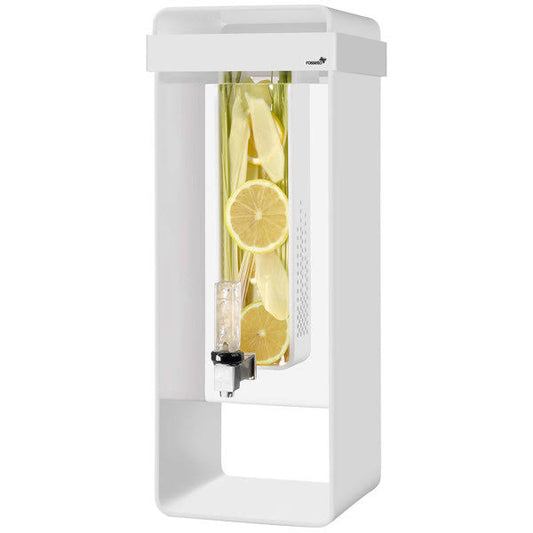 White Acrylic Beverage Dispenser 3 Gallon